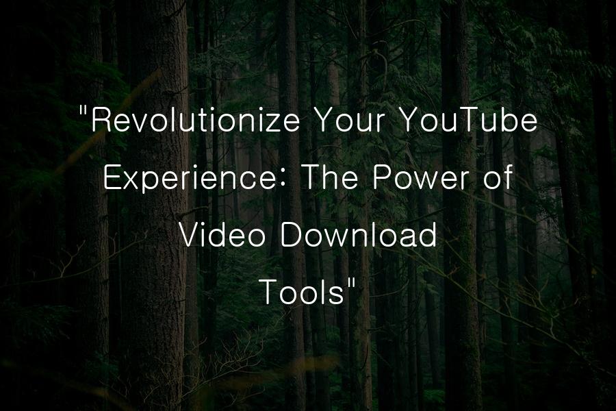 The Power of YouTube Video Download Tools